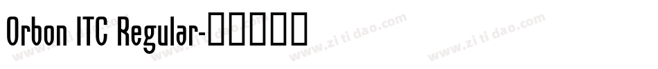 Orbon ITC Regular字体转换